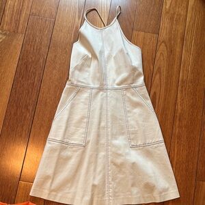 Stylish Cream Sleeveless Dress
